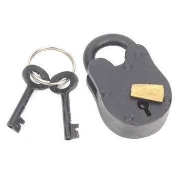 BLACK PADLOCK W/2KEYS 2 7/8 H X 1 5/8 Wimage
