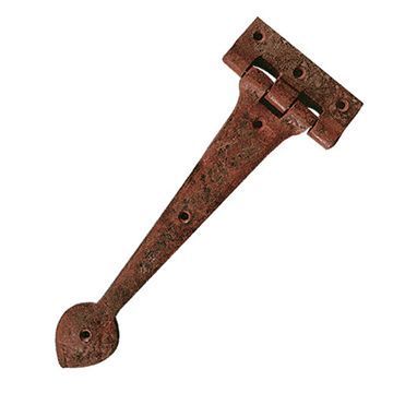 RUSTED & WAXED IRON HINGE 12 1/8OAL X 4 1/8OAWimage