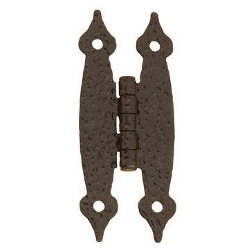 BLK TRADITION HAMMERED H HINGE W/PYRAMID HD SCREWimage