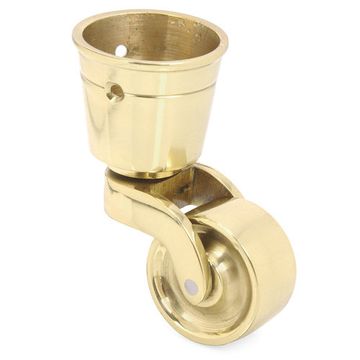 SOLID BRASS ROUND CUP SWIVEL CASTERimage