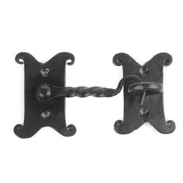 Restorers Iron Cabin Hook with Decorative Backplatesimage