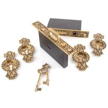 6 7/8 HUMMINGBIRD POCKET DOOR MORTISE LOCK SETimage