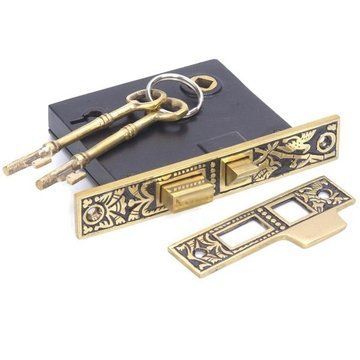 HUMMINGBRD INTERR MORTISE LOCK W/STRIKE-2 3/8BKSTimage