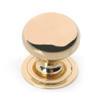 PB SOLID BRASS 5/8 TURNED KNOB W/BACKPLATEimage