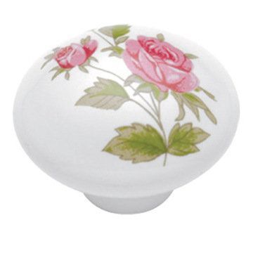 Hickory Hardware 1-3/8 in. English Cozy Pink Rose Cabinet Knob Hickory Hardware 1-3/8 in. English Cozy Pink Rose Cabinet Knob