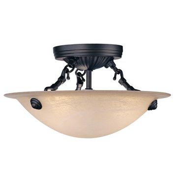 Livex Lighting Home Basics Bronze Semi Flush Ceiling Lightimage