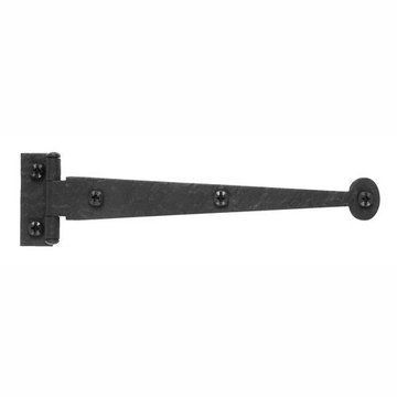 Acorn Flush Strap Hinge With Bean End Rough Iron Finish - 6 Inchimage