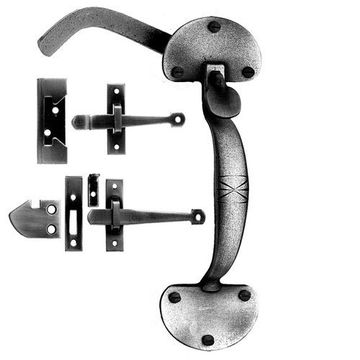 Acorn Rim Latch Set  For Exterior Doors With Bean End - 10 3/16 Inchimage