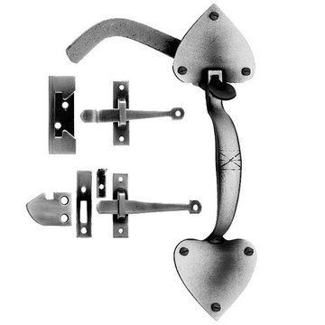 Acorn Rim Latch Set For Exterior Doors With Spade End - 12 13/16 Inchimage