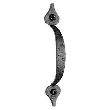 Acorn Rough Iron Cabinet Door Pull With Spear Ends - 3 9/16 Inch Boringimage