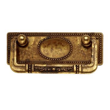 Classic Hardware Antique Style Drop Pull With Backplateimage