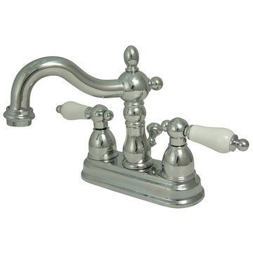 4 Inch Centerset Lavatory Faucet - Porcelain Leverimage