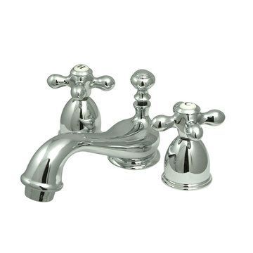 Mini Widespread Lavatory Faucet - 4 - 8 Inch Adjustable Spread - Metal Crossimage