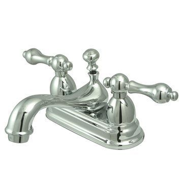 Restoration 4 Inch Centerset Lavatory Faucet - Metal Leverimage