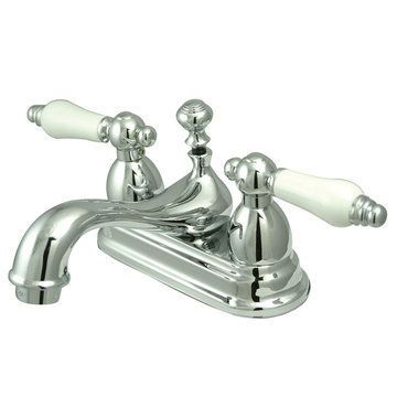 Restoration 4 Inch Centerset Lavatory Faucet - Porcelain Leverimage