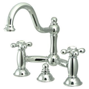 Restoration Lavatory Faucet With 8 Inch Spread - Metal Crossimage