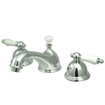 Restoration Widespread Lavatory Faucet With 8 - 16 Inch Spread - Porcelain Leverimage