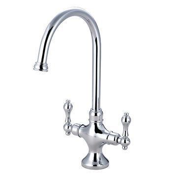 Vintage Classic Kitchen Faucet Without Sprayer - Metal Leverimage