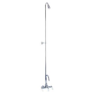 Barclay Diverter Faucet For Cast Iron Tub - Gooseneck Spout With Riserimage