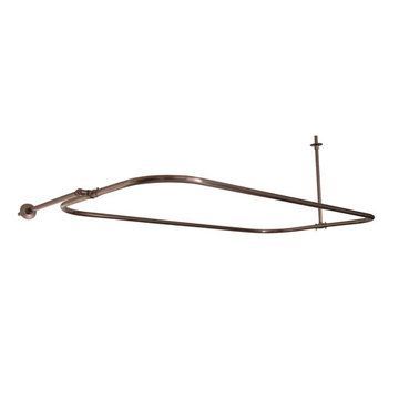 Barclay Rectangular 54 Inch Shower Rod With Side Wall Supportimage
