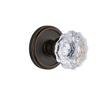 Grandeur Georgetown Passage Interior Door Set With Crystal Fontainebleau Knobimage