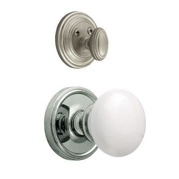 Grandeur Georgetown Single Dummy Interior Door Set With Hyde Park Knobimage