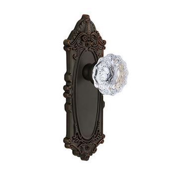 Grandeur Grande Victorian Double Dummy Interior Door Set With Crystal Fontainebleau Knobimage