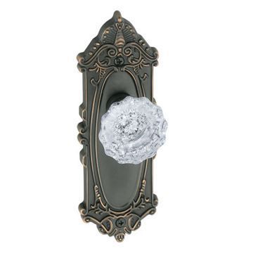 Grandeur Grande Victorian Single Dummy Interior Door Set With Crystal Versailles Knobimage