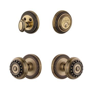 Grandeur Newport Entry Set With Parthenon Knob - Keyed Differentlyimage