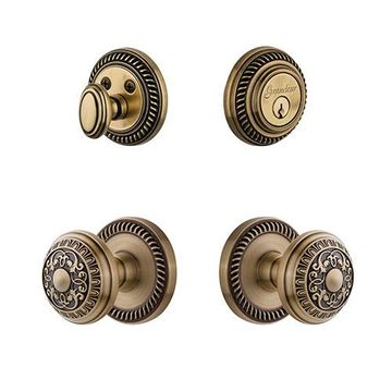 Grandeur Newport Entry Set With Windsor Knob - Keyed Differentlyimage
