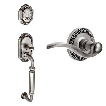 Grandeur Newport Fluted Grip Thumblatch To Bellagio Lever Entry Setimage