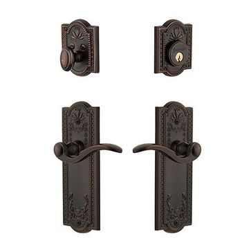 Grandeur Parthenon Single Cylinder Entry Set With Bellagio Lever - Keyed Differentlyimage