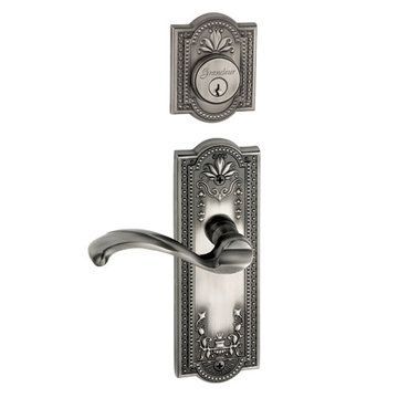 Grandeur Parthenon Single Cylinder Entry Set With Portofino Lever - Keyed Alikeimage