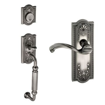 Grandeur Parthenon Single Cylinder Fluted Grip Thumblatch To Portofino Lever Entry Setimage