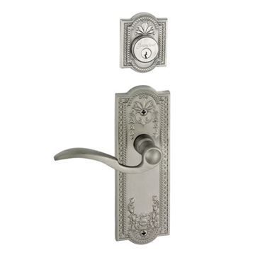 Grandeur Parthenon Single Dummy Interior Door Set With Bellagio Leverimage