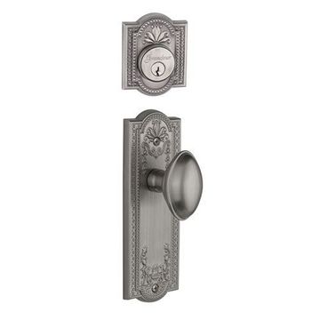 Grandeur Parthenon Single Dummy Interior Door Set With Eden Prairie Knobimage