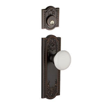 Grandeur Parthenon Single Dummy Interior Door Set With Hyde Park Knobimage