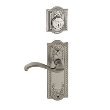 Grandeur Parthenon Single Dummy Interior Door Set With Portofino Leverimage