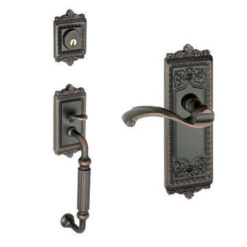 Grandeur Windsor Fluted Grip Thumblatch To Portofino Lever Entry Setimage