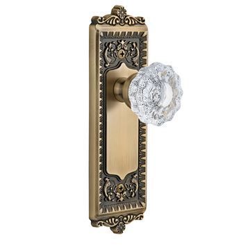 Grandeur Windsor Single Dummy Interior Door Set With Crystal Versailles Knobimage