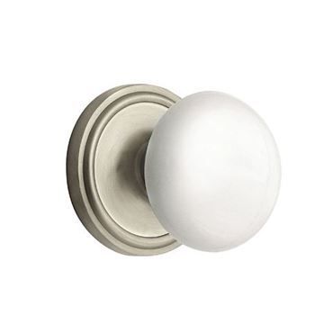 Nostalgic Warehouse Classic Double Dummy Interior Door Set With White Porcelain Knobimage