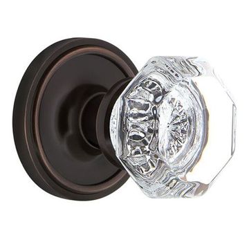 Nostalgic Warehouse Classic Single Dummy Interior Door Set With Crystal Waldorf Knobimage