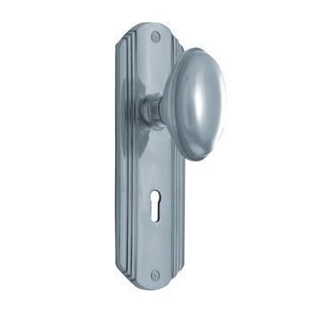 Nostalgic Warehouse Deco Single Dummy Interior Door Set With Homestead Knob - With Keyholeimage