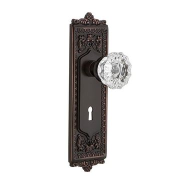 Nostalgic Warehouse Egg & Dart Mortise Interior Door Set With Crystal Knobimage