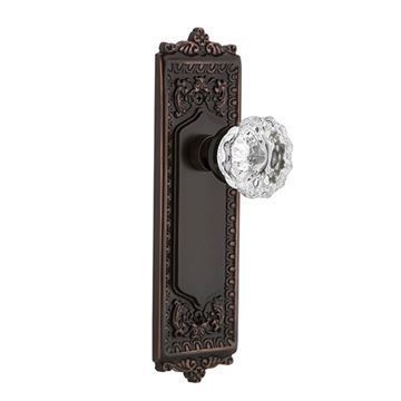 Nostalgic Warehouse Egg & Dart Privacy Interior Door Set With Crystal Knob - No Keyholeimage