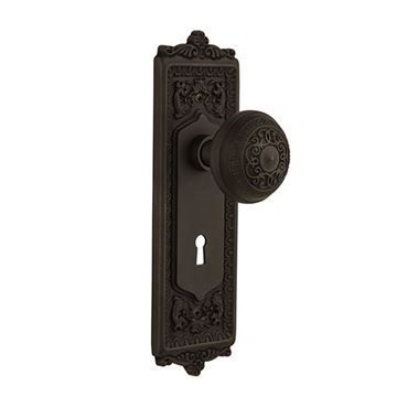 Nostalgic Warehouse Egg & Dart Privacy Interior Door Set With Egg & Dart Knob - With Keyholeimage