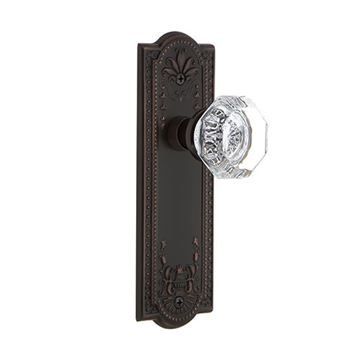 Nostalgic Warehouse Meadows Double Dummy Interior Door Set With Crystal Waldorf Knob - No Keyholeimage