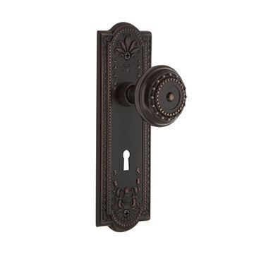 Nostalgic Warehouse Meadows Double Dummy Interior Door Set With Meadows Knob - With Keyholeimage