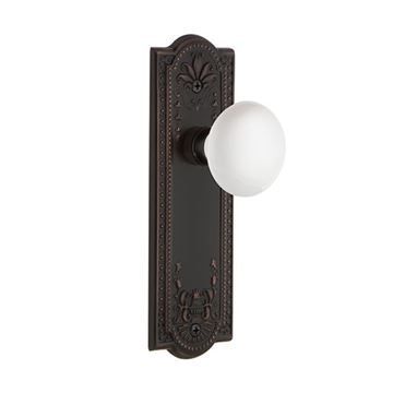 Nostalgic Warehouse Meadows Privacy Interior Door Set With White Porcelain Knob - No Keyholeimage