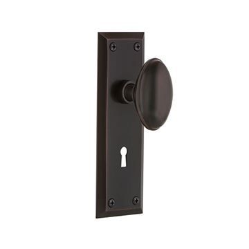 Nostalgic Warehouse New York Mortise Interior Door Set With Homestead Knobimage